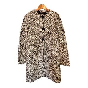 MNG Suit Black & White Textured Coat – Size M (USA)